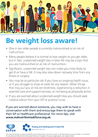 Be weight loss aware